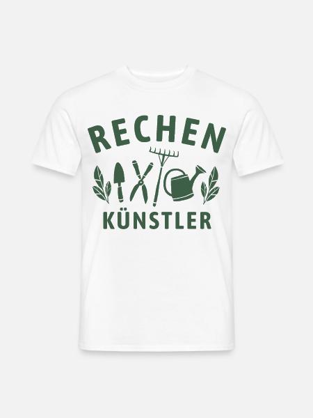 Rechen Künstler - Retro Gärtner Natur - Männer T-Shirt - Weiß