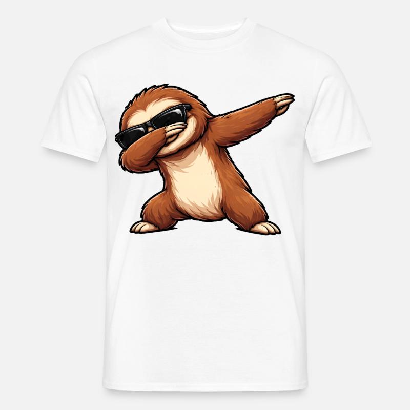 Dabbing af dovenskab - Mænd T-shirt - hvid