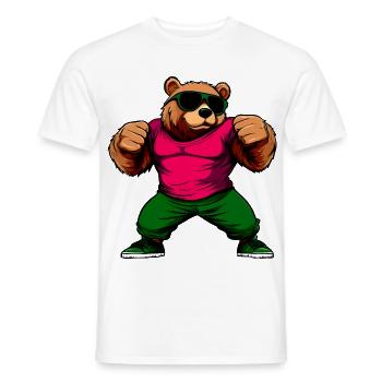 Bears Fitness - Men's T-Shirt - white - Front - AI Model Male 178 dark (178cm)