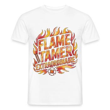 Fire Lieutenant Flame Tamer Fire Rescue Officer - Männer T-Shirt - Weiß - Vorne - AI Model Male 178 dark (178cm)