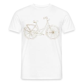 Bicycle Retro City Bike Gift Dutch Bike Style - Men's T-Shirt - white - Front - AI Model Male 178 dark (178cm)