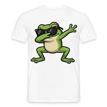 Dabbing Frog - Men's T-Shirt - white - Front - AI Model Male 178 dark (178cm)