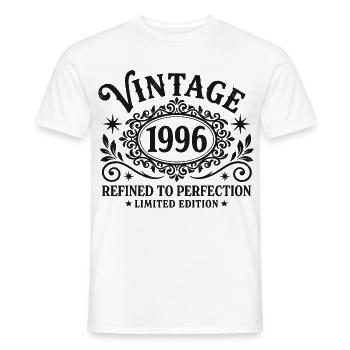 Vintage 1996 Refined To Perfection Geburtstag - Männer T-Shirt - Weiß - Vorne - AI Model Male 178 dark (178cm)