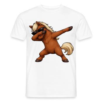 Dabbing Horse - Mænd T-shirt - hvid - Foran - AI Model Male 178 dark (178cm)