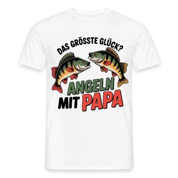 Angeln mit Papa - Männer T-Shirt - Weiß - Vorne - AI Model Male 178 dark (178cm)