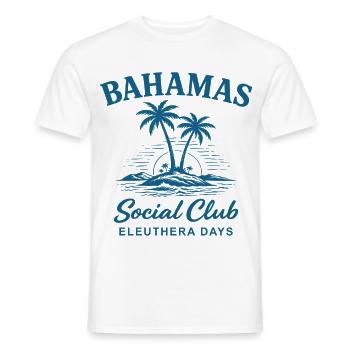 Bahamas Social Club Eleuthera Days - Männer T-Shirt - Weiß - Vorne - AI Model Male 178 dark (178cm)