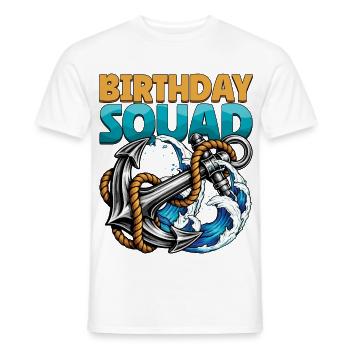 Ancre de la croisière d’été de la plage Birthday Squad - T-shirt homme - blanc - Devant - AI Model Male 178 dark (178cm)