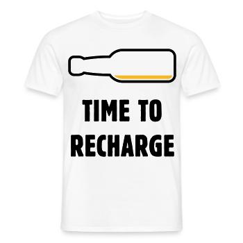 Time To Recharge (Beer / Beer / POS 2C) - Men's T-Shirt - white - Front - AI Model Male 178 dark (178cm)