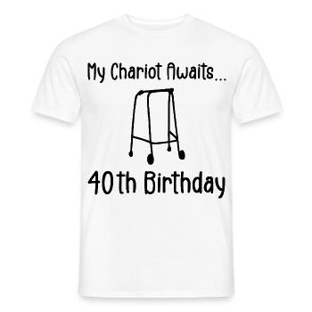 40th Birthday Party Funny 40 Years Old Birthday - T-shirt homme - blanc - Devant - AI Model Male 178 dark (178cm)
