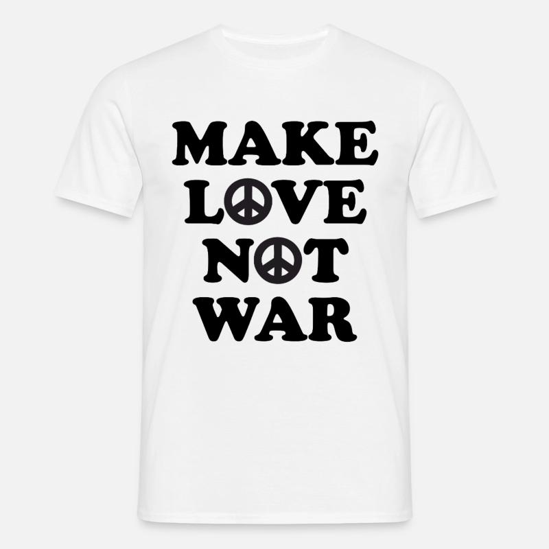 Make Love not War - Männer T-Shirt - Weiß