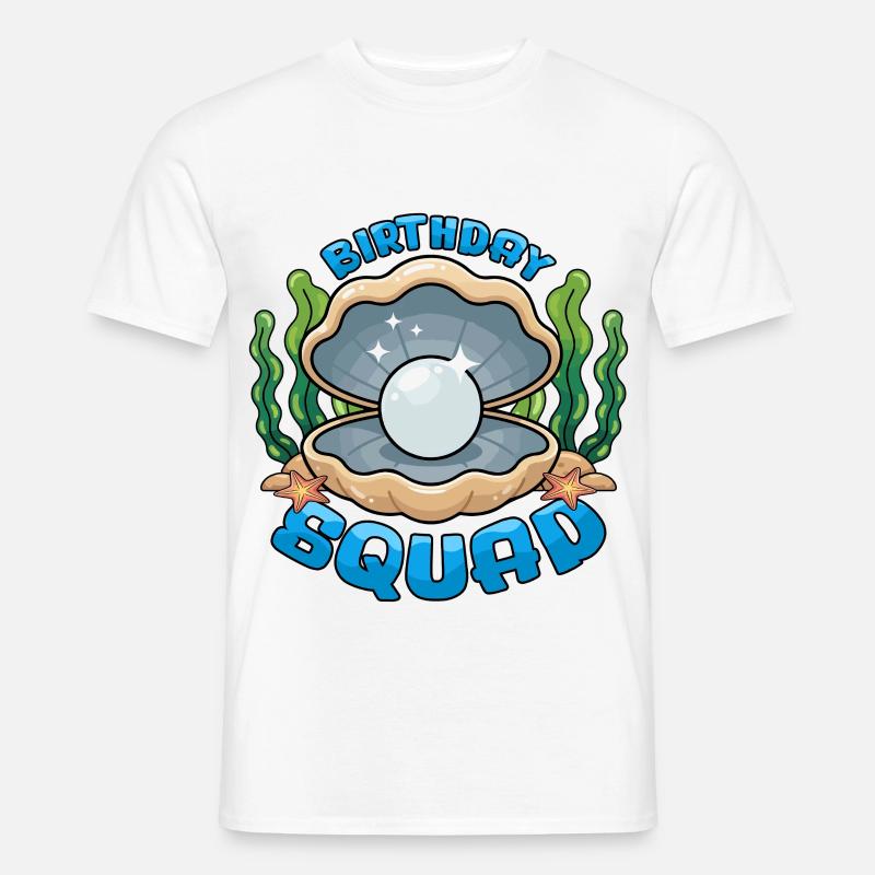 Birthday Squad Beach Summer Cruise Shell - Männer T-Shirt - Weiß