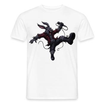 Heavy Metal Osterhase Rocker Ostern Hardcore Hase - Männer T-Shirt - Weiß - Vorne - AI Model Male 178 dark (178cm)