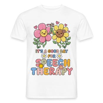 Es ist ein guter Tag für Sprachtherapeuten (SLP) - Männer T-Shirt - Weiß - Vorne - AI Model Male 178 dark (178cm)