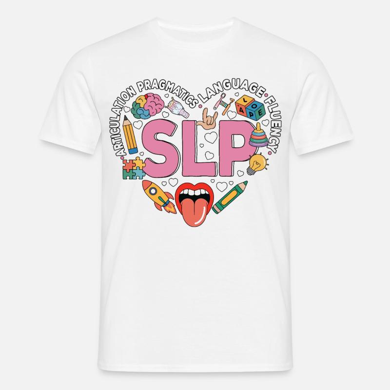 Speech Therapy Speech Language Pathology SLP - Men's T-Shirt - white