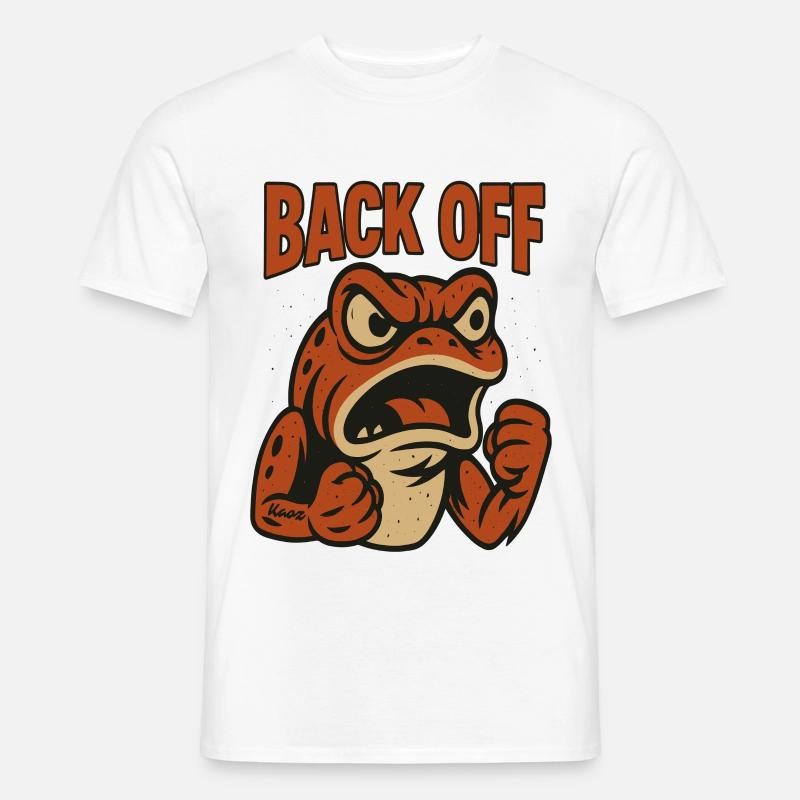 Zurück von Angry Frog Patch - Männer T-Shirt - Weiß