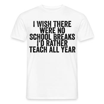 Leidenschaftliches Unterrichten: Schule das ganze Jahr über - Männer T-Shirt - Weiß - Vorne - AI Model Male 178 dark (178cm)