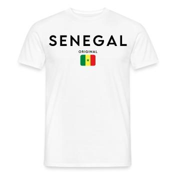 Fierté sénégalaise, design minimaliste et élégant - T-shirt homme - blanc - Devant - AI Model Male 178 dark (178cm)