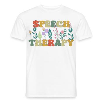 Sprachtherapie SLP Therapeut Retro Vintage Groovy - Männer T-Shirt - Weiß - Vorne - AI Model Male 178 dark (178cm)