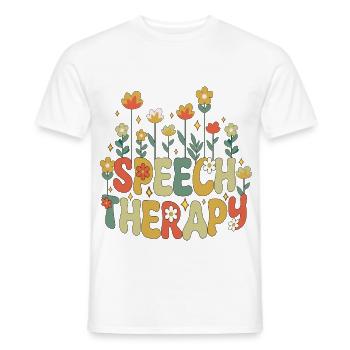 Sprachtherapie SLP Therapeut Retro Vintage - Männer T-Shirt - Weiß - Vorne - AI Model Male 178 dark (178cm)