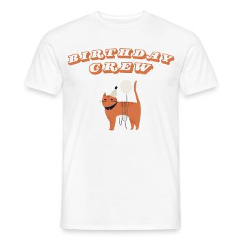 Birthday Crew - Men's T-Shirt - white - Front - AI Model Male 178 dark (178cm)