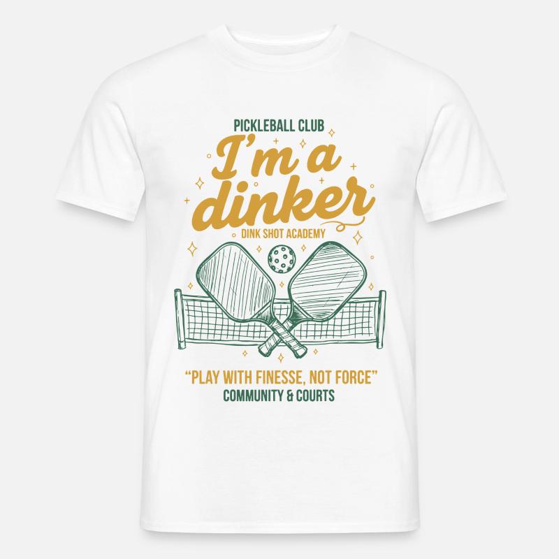 Pickleball Funny Player Jeg Elsker Dinker - Mænd T-shirt - hvid