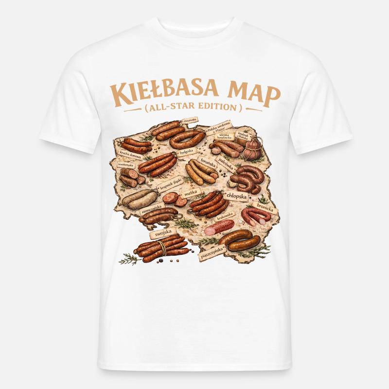 Kielbasa Map All Star Edition - Männer T-Shirt - Weiß