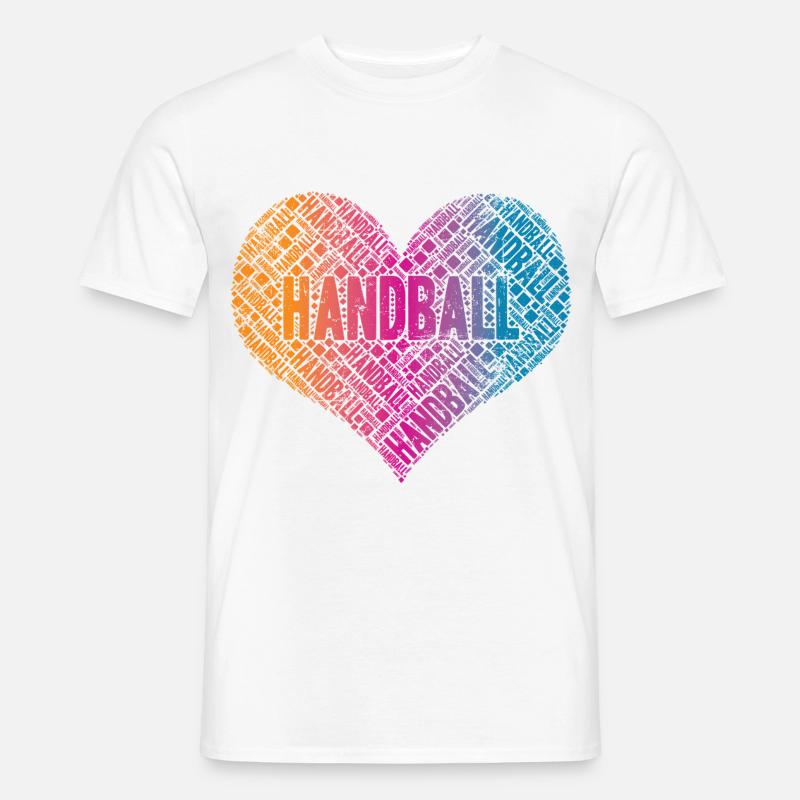 Håndbold hjerte - Mænd T-shirt - hvid