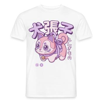 Inu Hariko Glücksbringer  - Männer T-Shirt - Weiß - Vorne - AI Model Male 178 dark (178cm)