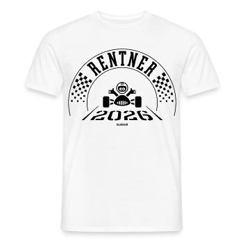 Pensioners 2026 (Pension, Retirement, Finish / B) - Men's T-Shirt - white - Front - AI Model Male 178 dark (178cm)