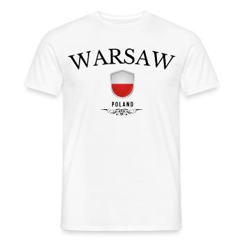 Souvenir Warschau, elegantes Design Warschau - Männer T-Shirt - Weiß - Vorne - AI Model Male 178 dark (178cm)