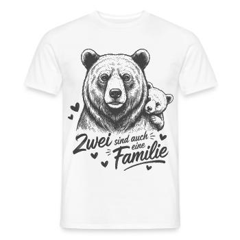 Ours papa et bébé – deux sont aussi une famille - T-shirt homme - blanc - Devant - AI Model Male 178 dark (178cm)