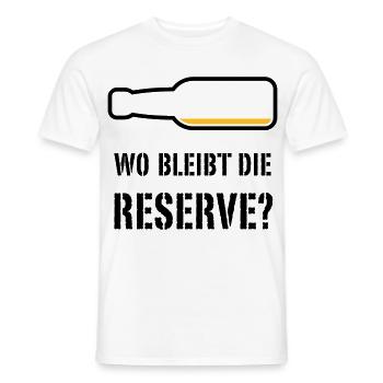 Wo Bleibt Die Reserve? (Bier / Bierchen / POS 2C) - Männer T-Shirt - Weiß - Vorne - AI Model Male 178 dark (178cm)