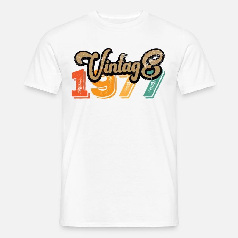 Årgang 1977 - Mænd T-shirt - hvid