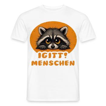 Lustige Igitt ! Menschen Waschbär - Männer T-Shirt - Weiß - Vorne - AI Model Male 178 dark (178cm)