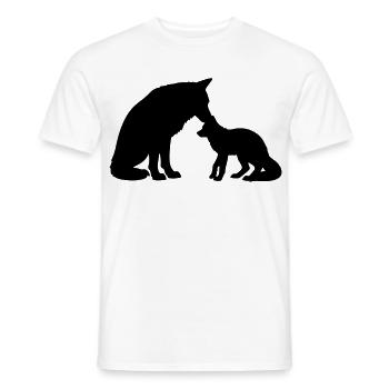 T-Shirt Loup Famille – Wolf Family Bond - Männer T-Shirt - Weiß - Vorne - AI Model Male 178 dark (178cm)