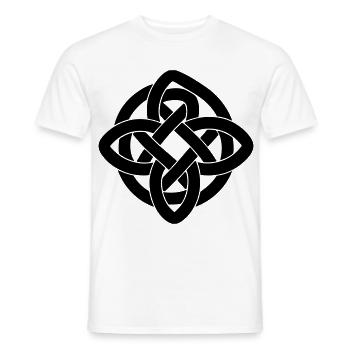 Celtic Symbol T-Shirt – Celtic Knot Infinity - Männer T-Shirt - Weiß - Vorne - AI Model Male 178 dark (178cm)