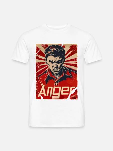 Wut-Porträt Retro-Wut - Männer T-Shirt - Weiß