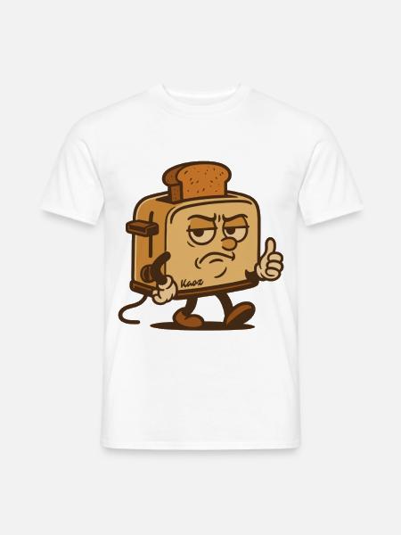 Grummeliger Toast-Held - Männer T-Shirt - Weiß