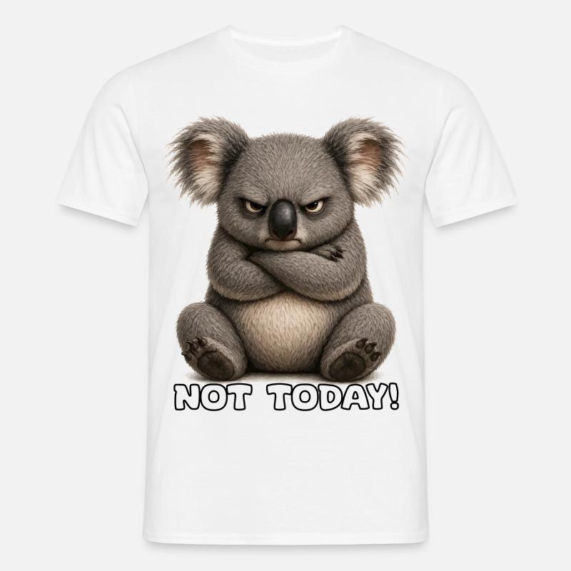 Grumpy Koala – Not Today - Men's T-Shirt - white