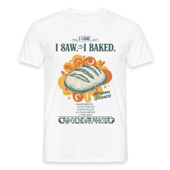 sourdough bread baking baker sourdough starter - Men's T-Shirt - white - Front - AI Model Male 178 dark (178cm)