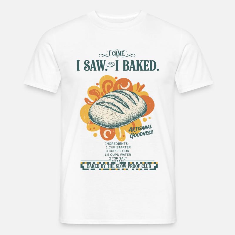 Sauerteigbrot Backbäcker Sauerteigstarter - Männer T-Shirt - Weiß