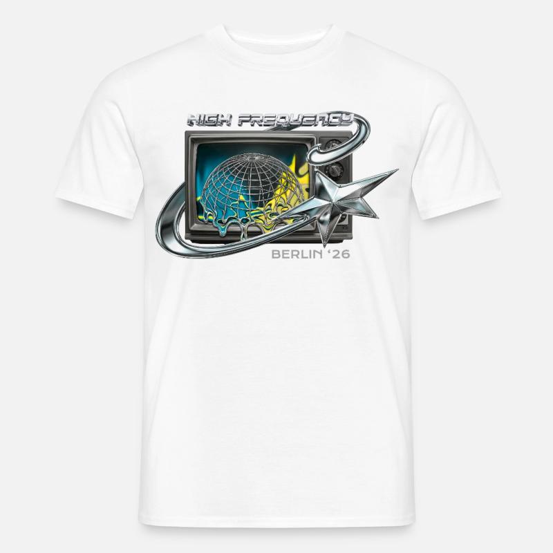 High Frequency Berlin 26 Retro Tech - Männer T-Shirt - Weiß