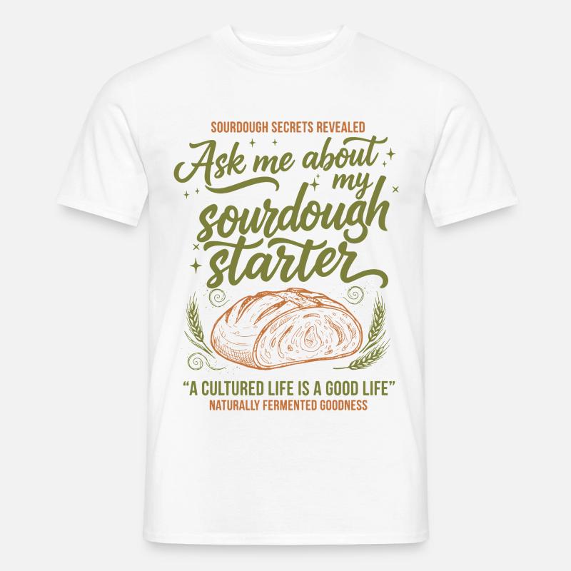 Sauerteigbrot-Backer-Bäcker-Ära - Männer T-Shirt - Weiß
