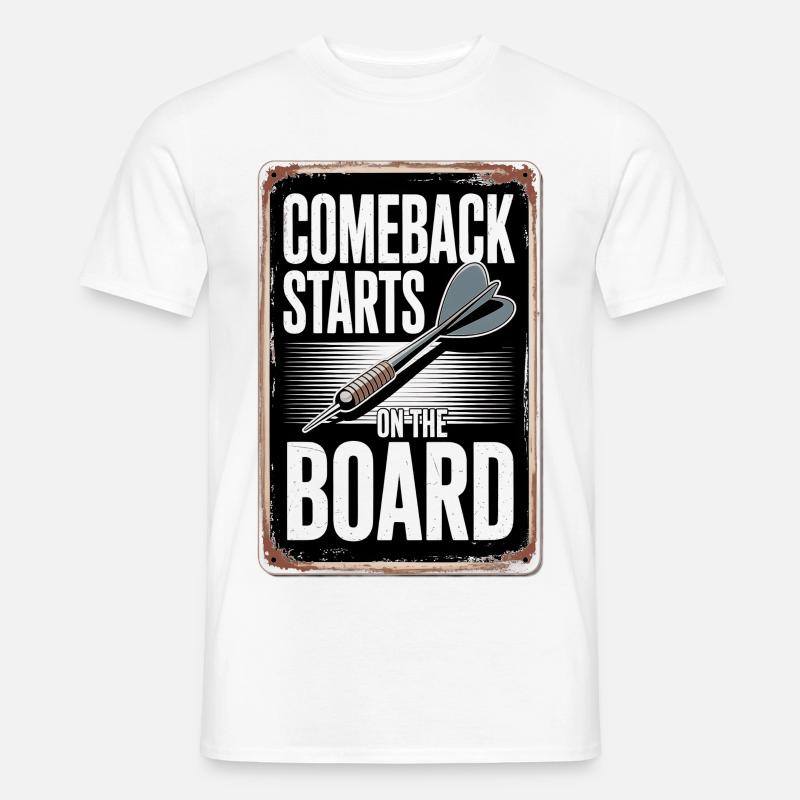Conception de fléchettes pour joueurs de fléchettes pour les fans de fléchettes - T-shirt homme - blanc