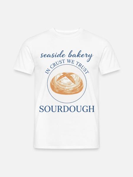 Sauerteigbrot Backbäcker Lokale Sauerteigära - Männer T-Shirt - Weiß