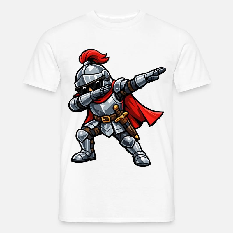 Dabbing Ritter - Männer T-Shirt - Weiß