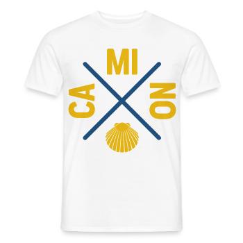 Buen Camino 2026 | Way of St. James, Pilgrims, Santiago - Men's T-Shirt - white - Front - AI Model Male 178 dark (178cm)