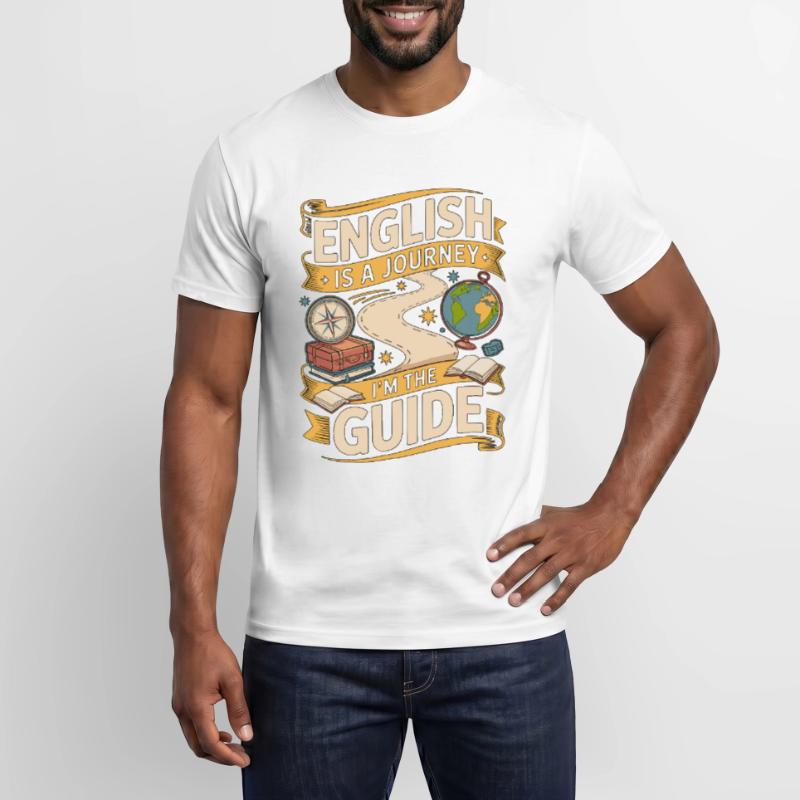 Enseignant d’anglais langue seconde anglais est un parcours Je suis enseignant en langue seconde langue seconde T-shirt homme