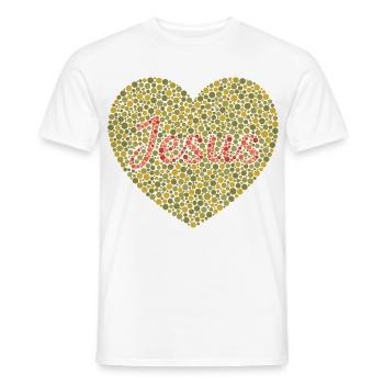 Jésus t’aime | Foi | Don - T-shirt homme - blanc - Devant - AI Model Male 178 dark (178cm)