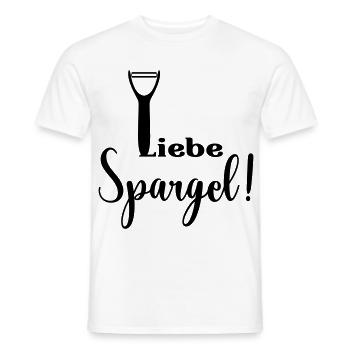 Liebe Spargel Gemüseschäler - Männer T-Shirt - Weiß - Vorne - AI Model Male 178 dark (178cm)